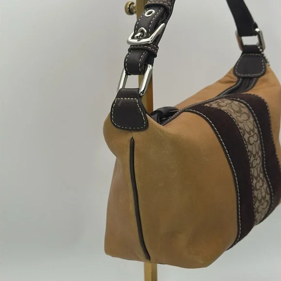 Vintage Coach Y2K leather - suede - signature mini bag - Picture 6 of 13